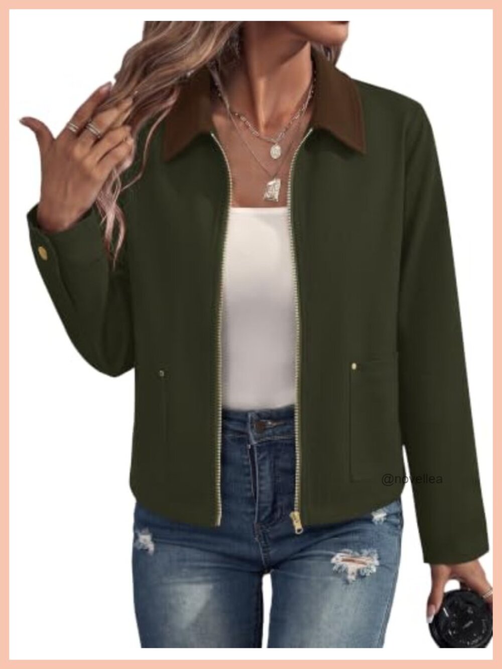 Womens Cropped Barn Jacket Lightweight Fall Coat with Pockets